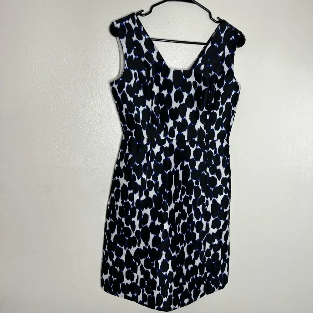 Kate Spade ♠️ Blue Be Daring Leopard Animal Print Fit & Flare Dress Sz 2